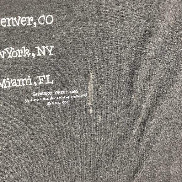 Shoebox Greetings T-Shirt Mens XL Black Funny 40 Year Old World Tour Graphic Tee - Picture 3 of 7